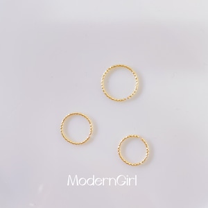 Thin Nose Piercing Hoop,Small Nose Ring,Gold Sterling Silver Nose Jewelry,Nose Piercing,Textured,Twisted,Thickness 0.64mm 22 Gauge image 3