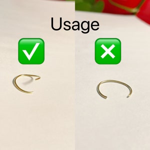 Thin Nose Piercing Hoop,Small Nose Ring,Gold Sterling Silver Nose Jewelry,Nose Piercing,Textured,Twisted,Thickness 0.64mm 22 Gauge image 9