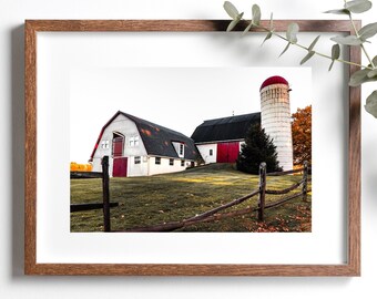 Country Barn Photography Wall Art, Barn Landscape Print, Bucks County Pennsylvania, Farmhouse Wall Decor, Multiple Sizes Available