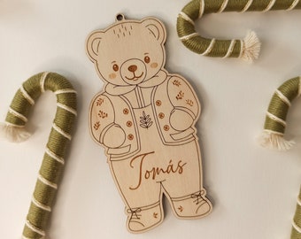 P E R S O N A L I Z E D · PAPA BEAR ·  ORNAMENT · Cute Family Christmas Decoration Ornament