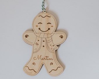 P E R S O N A L I Z E D · GINGERBREAD · ORNAMENT · Cute Gingerbread Boy/Girl Christmas Decoration Ornament