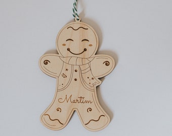 P E R S O N A L I Z E D · GINGERBREAD ·  ORNAMENT · Cute Gingerbread Boy/Girl Christmas Decoration Ornament