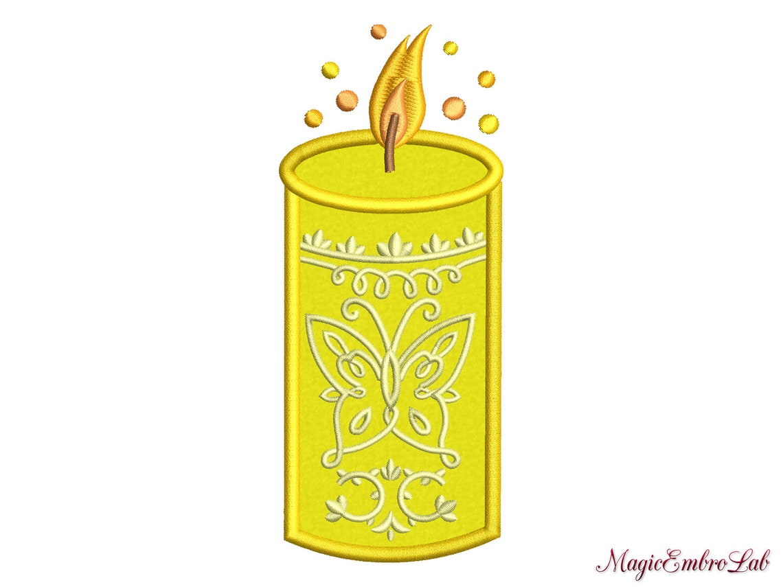 Encanto Candle APPLIQUE Encanto Embroidery Design Candle Etsy