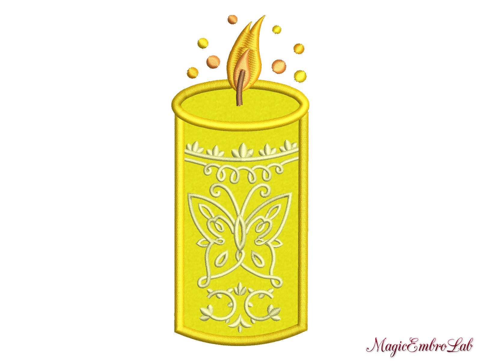 Encanto Candle APPLIQUE Encanto Embroidery Design Candle Etsy UK