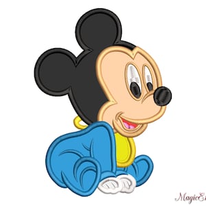 Mickey Baby APPLIQUE, Mickey Mouse Embroidery Design, Instant Download