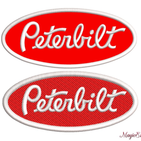 Peterbilt APPLIQUE Design + Filling Embroidery Design, Peterbilt Machine Embroidery Design, Instant Download