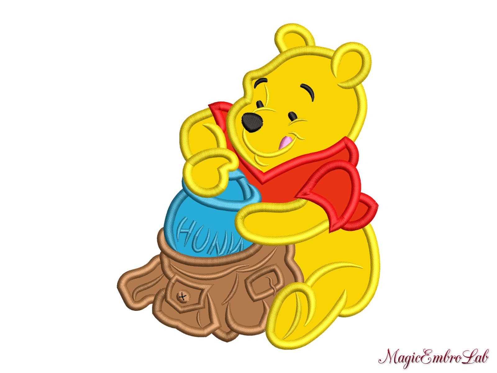 Walt Disney World Iron On Patch Winnie The Pooh And Friends 6x9”