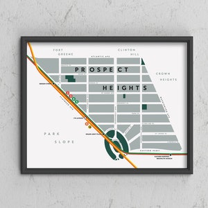 Prospect Heights Neighborhood Map, Brooklyn, New York City