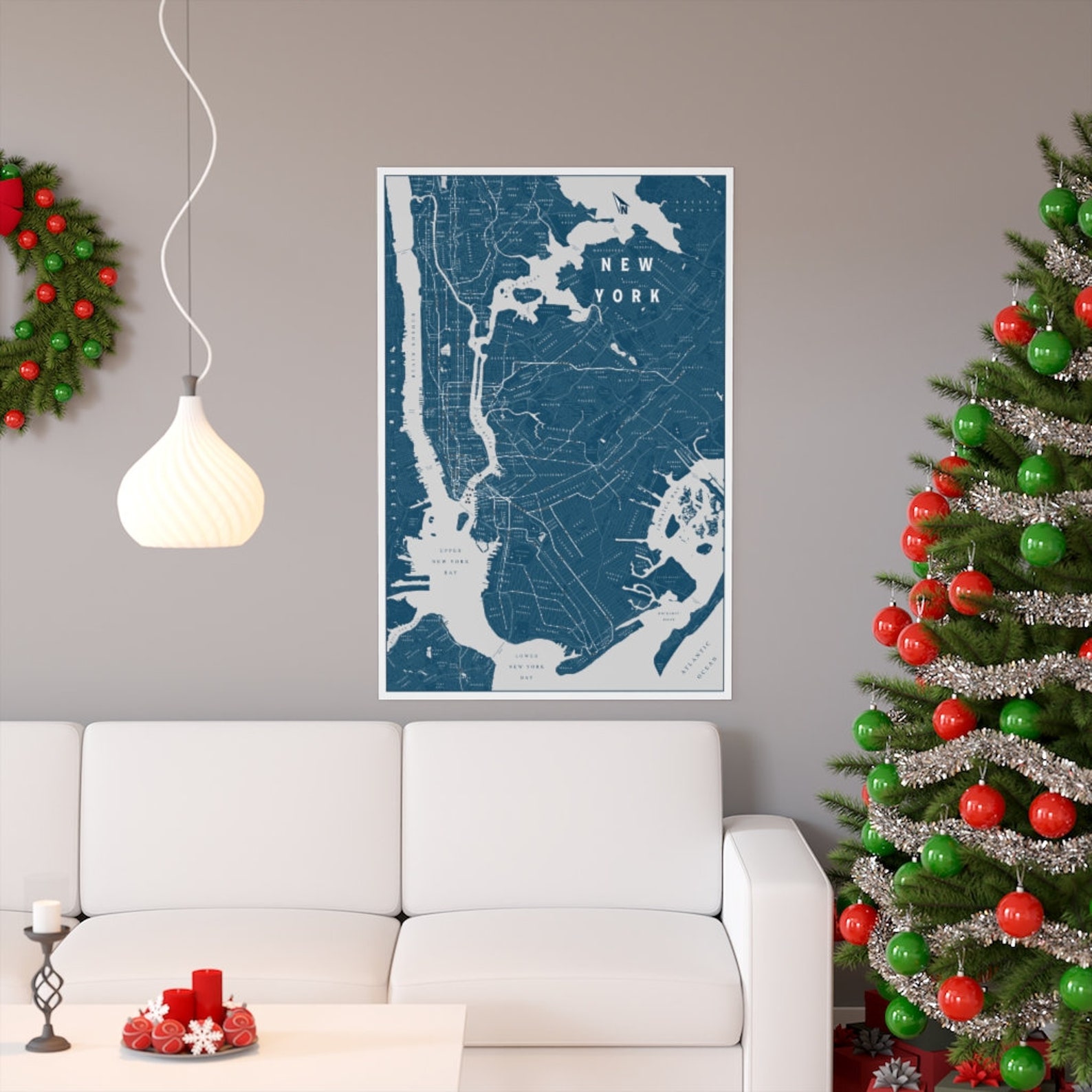 Detailed New York City Neighborhoods Map Print - Etsy