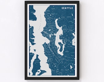 Detailed Seattle Neighborhoods Map