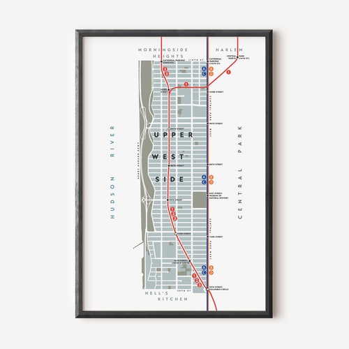 Upper West Side NYC Map - Etsy