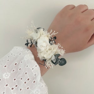 SAGE floral bracelet - dried and preserved flower bracelet - wedding bracelet, bride, bridesmaids
