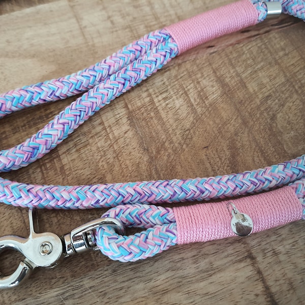 Dog leash rope "Mermaid" 1 m with hand strap