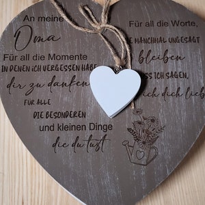 Wooden heart box, decoration, storage box personalized with desired text, laser engraving image 2