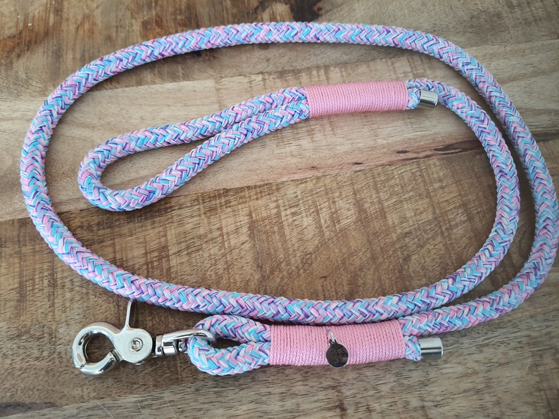 Dog leash rope Mermaid 1 m with hand strap image 2