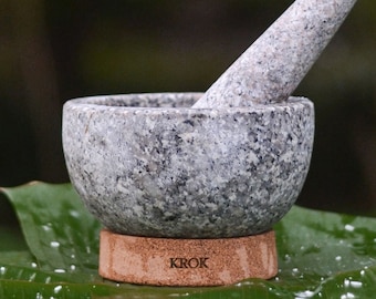 Granite Mortar and Pestle - Handcrafted in Thailand