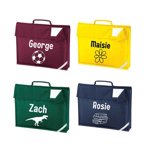Cartable pour enfants - Personnalisé - Différents modèles - Dinosaure, football, gymnaste, fleur ou livres - Parfait pour la rentrée