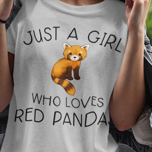 Camiseta de panda rojo - Regalo de panda rojo - Solo un niño/niña que ama a los pandas rojos - linda camiseta de panda rojo - Camiseta para amantes de los pandas rojos - Escuadrón de pandas rojos