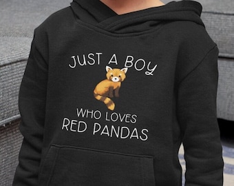 Sudadera con capucha de panda rojo - Regalo de panda rojo - Solo un niño o niña que ama a los pandas rojos - Sudadera con panda rojo lindo - Suéter - Escuadrón de pandas rojos -