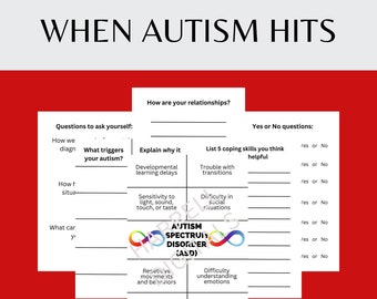 Autism Therapy Workbook, Autism Planner Printable, Special Needs Child Planner, Autism Self-Care, Affirming Worksheet Autistic