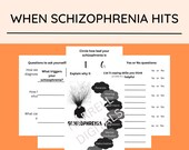 Schizophrenia Worksheets, Insightful Mental Health Tools For Self Reflection, Schizophrenia Management Worksheets, Therapy Resource