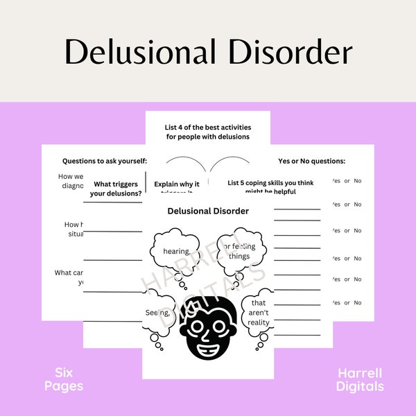 Delusional Disorder Worksheets