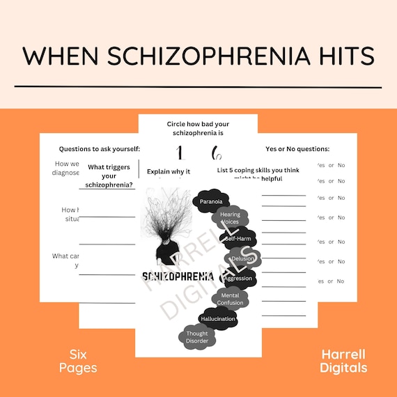 Schizophrenia Worksheets, Insightful Mental Health Tools For Self Reflection, Schizophrenia Management Worksheets, Therapy Resource