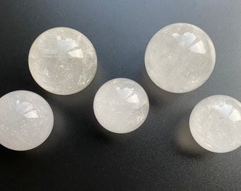 White Calcite Crystal Sphere: Cleansing & Healing Energy
