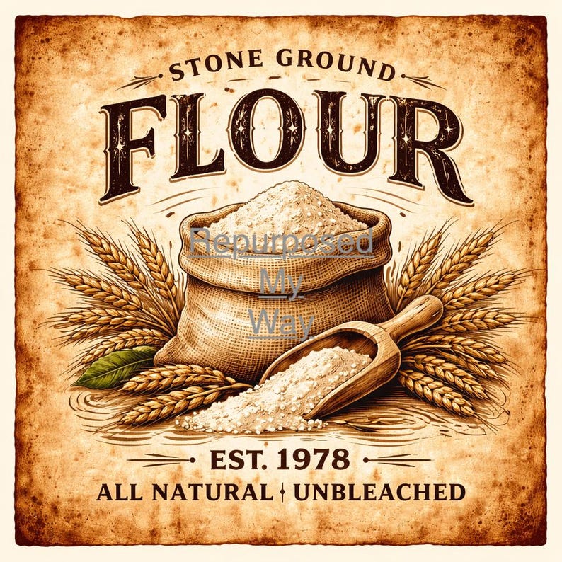Rustic Coffee, Sugar, Tea, & Flour Printable - Digital Label - Etsy