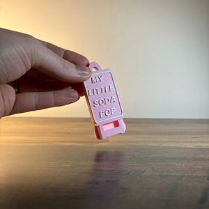 Soda Pop! Soda Can Opener, Nail Saver, 3D printed keychain soda can opener.