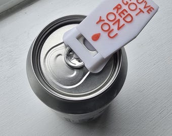 Shaun of the dead inspired Soda Can Opener, you've got red on you,Nail Saver, 3D printed keychain soda can opener.