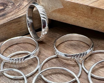 Set of 3: Sterling silver stacking rings - available in US sizes 7, 8, and 9