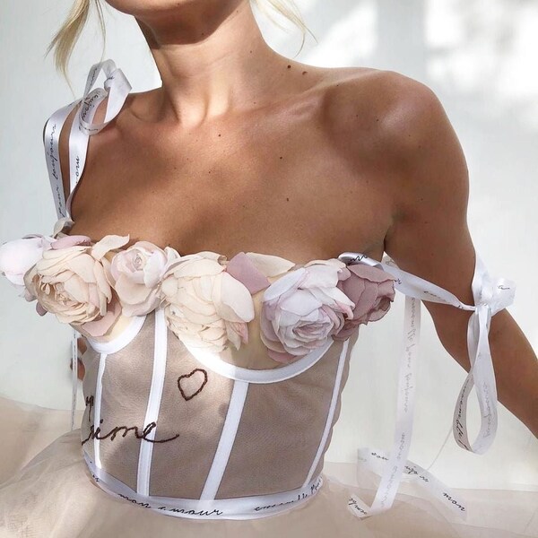Bustier En Tulle Rose Pâle La Halle 95B - Neuf Avec étiquettes