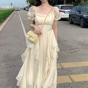 Renaissance Dress / Cottagecore Dress White Fairy Dress/ With - Etsy