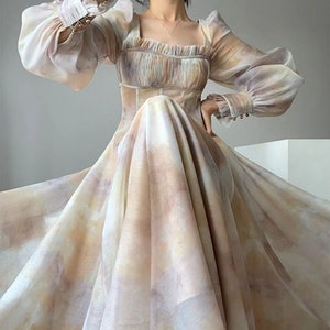 Renaissance Dress / Cottagecore Dress Prom Fairy Dress/ With - Etsy