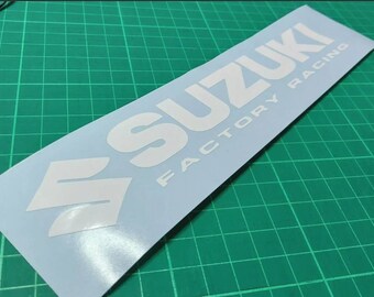 GSXR Outline Fairing Decal Stickers - 2-Pack, 3"x7" Vinyl For Motorcycle Fairings
