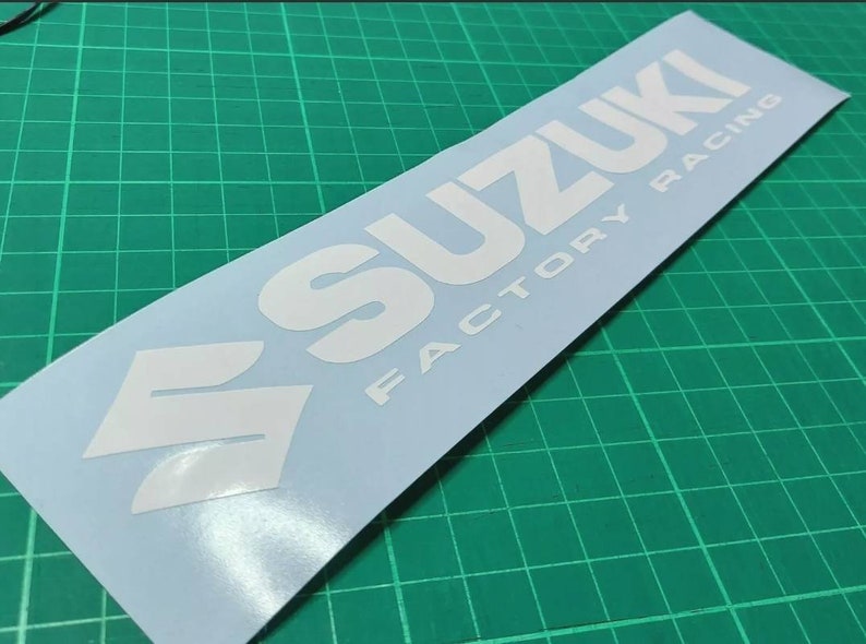 2x Suzuki Factory Racing Tank Fairing Panel Stickers Decals Graphics GSXR 20cm item image