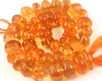 AAA Citrine Rondelle Beads: 16-inch Strand, Jewelry Making (6-10mm)