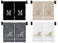 Monogram Hand Towel, 100% Turkish Cotton Monogrammed Towel for Housewarming Gift or Wedding Gift, Embroidered Monogram Towel with Initial