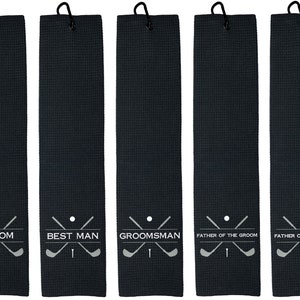 Golf Wedding Gift - Groomsmen Golf Gifts - Best Man Gift Golf Towel - Father of the Bride Gift - Father of the Groom Gift