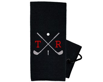 Monogrammed Golf Towel - Personalized Golf Towel - Golf Gifts for Men and Women - Embroidered Golf Towel - Golf Gift