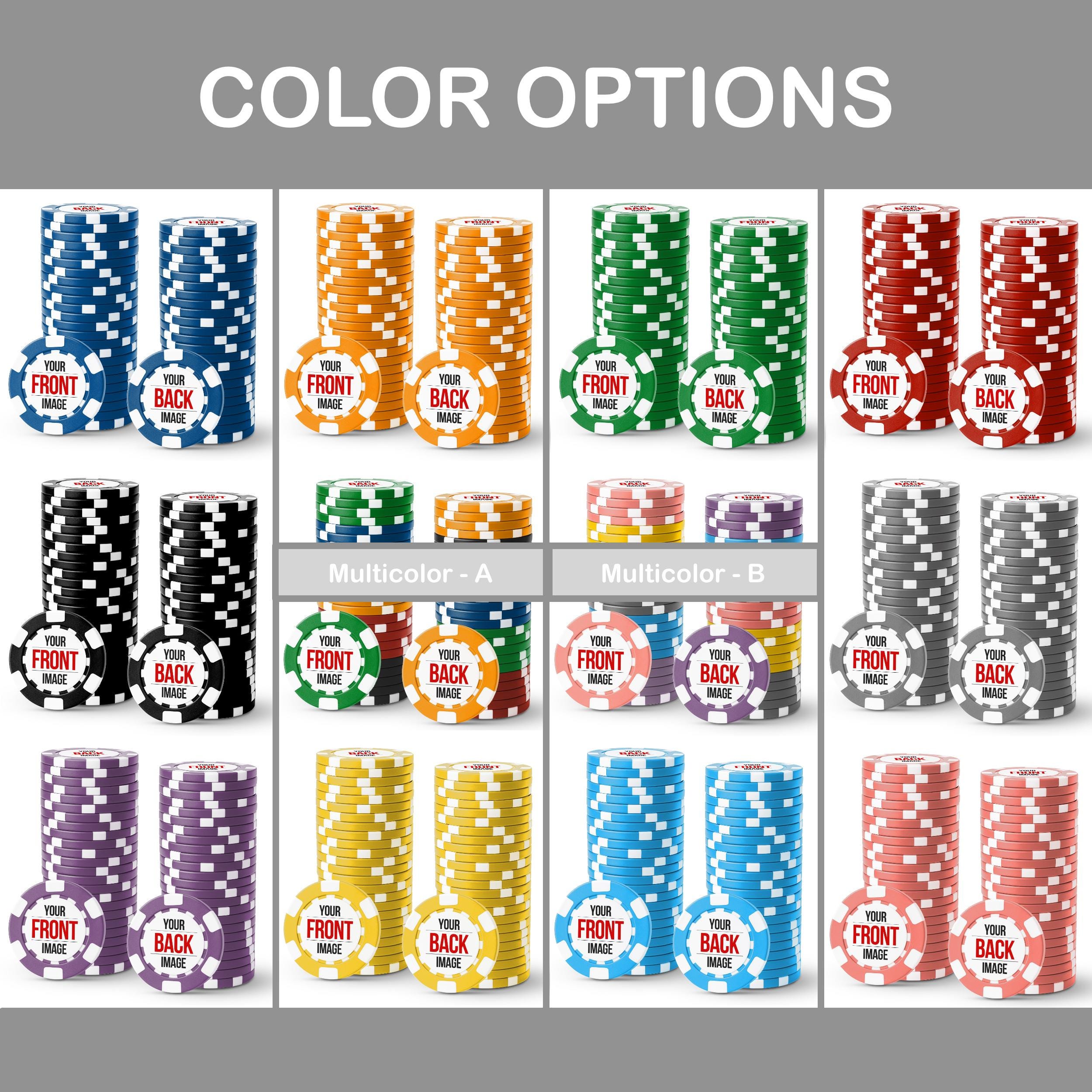 Custom Poker Chips | Custom Poker Chip Sets of 50, 100, 200 or 500 ...