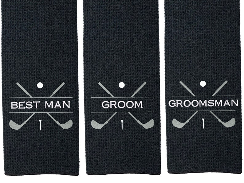 Golf Wedding Gift Groomsmen Golf Gifts Best Man Gift Golf Towel Father of the Bride Gift Father of the Groom Gift image 3