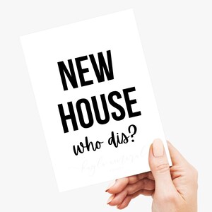 | de cartes de pendaison de crémaillère Nouvelle carte d’accueil | carte vierge minimaliste | Cartes de vœux de félicitations | Nouvelle maison Qui Dis? | | de carte mobile Cadeau pour eux