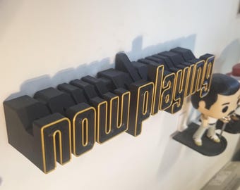 Now Playing Vinyl Record Shelf, Wall-Mounted Album Display