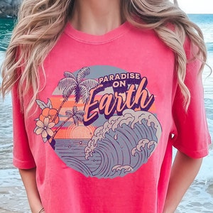 Paradise on Earth Comfort Colors T-shirt - Outer Banks OBX Tee