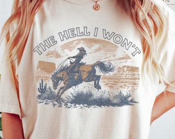 Retro Cowgirl Comfort Colors® Shirt: Rodeo Western Graphic Tee