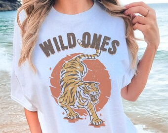 Vintage Japanese Tiger Graphic T-Shirt - Comfort Colors Tee