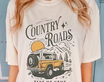 Country Roads Graphic Tee: Vintage John Denver Music Shirt
