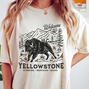 Vintage Yellowstone T-Shirt: Comfort Colors National Park Tee